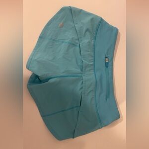 Blue and orange lululemon speed up shorts